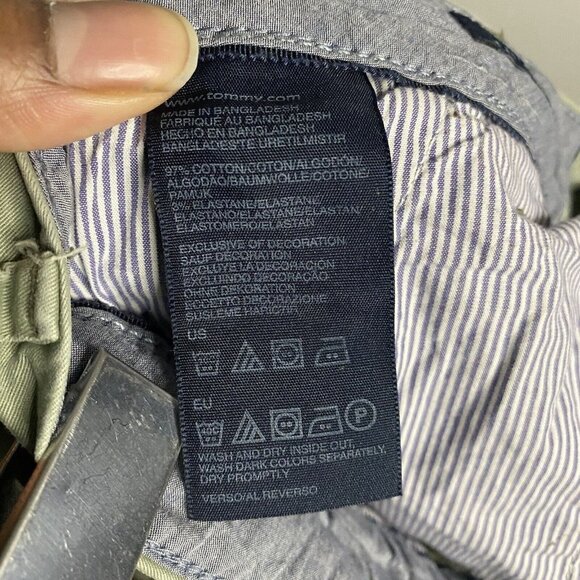 Tommy Hilfiger Women's Green Khaki Ankle Pants - Picture 8 of 8